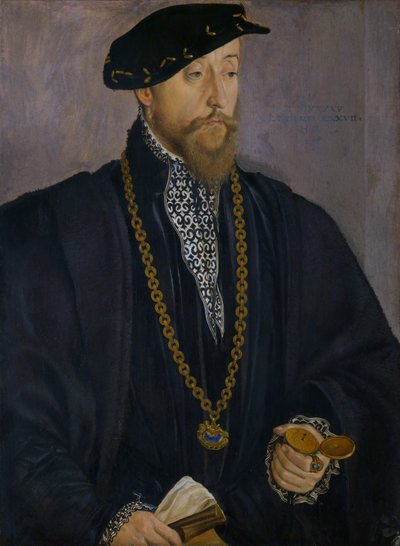 Portrait of Pankraz von Freyberg zu Hohenaschau by Hans Muelich or Mielich